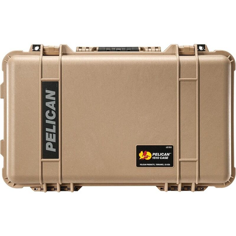 Pelican 1510 Carry-On Protector Case Desert Tan with Foam Watertight Crushproof Wheels 1510-000-190