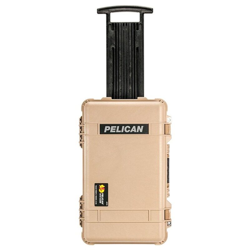 Pelican 1510 Carry-On Protector Case Desert Tan with Foam Watertight Crushproof Wheels 1510-000-190