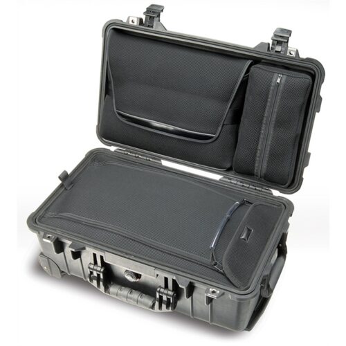Pelican 1510LOC Carry-On Laptop Case Black with Sleeve & Pouch Watertight Crushproof Wheels 1510-006-110