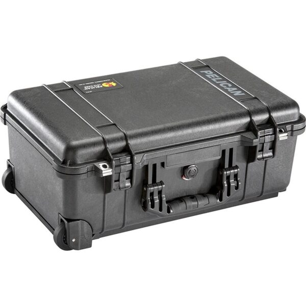 Pelican 1510LOC Carry-On Laptop Case Black with Sleeve & Pouch Watertight Crushproof Wheels 1510-006-110