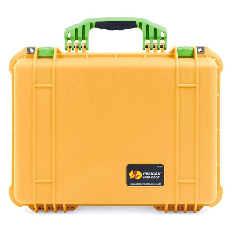 Pelican 1520 Protector Case Yellow with Foam Watertight Crushproof Pick N Pluck High Visibility 1520-000-240