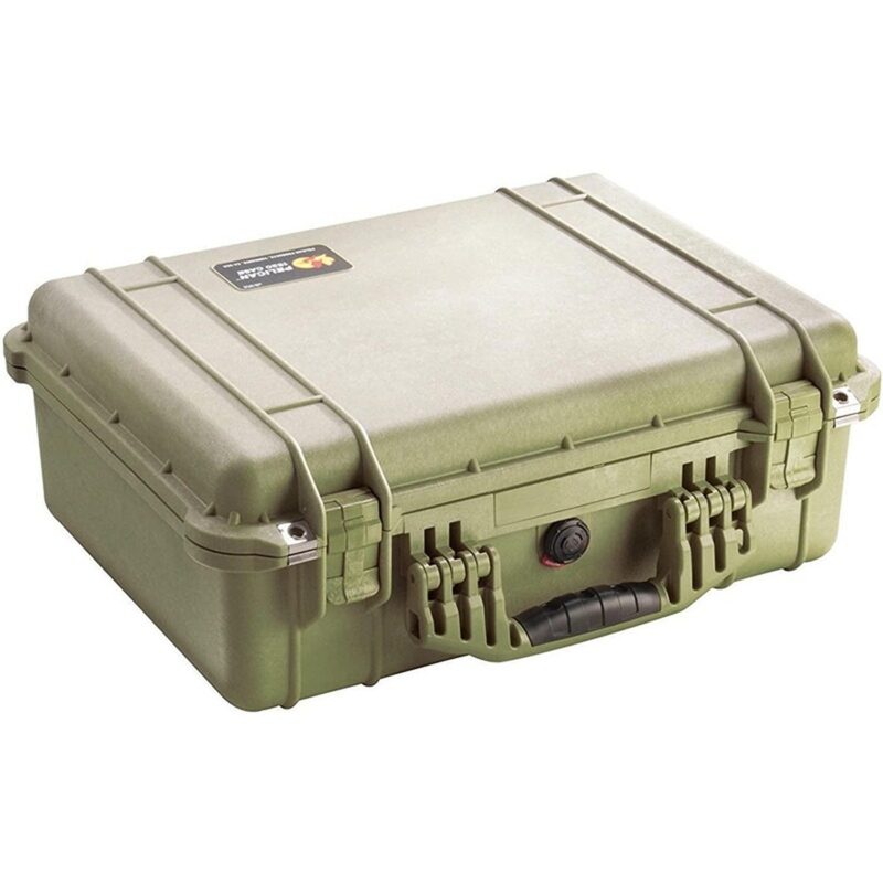 Pelican 1520NF Protector Case OD Green No Foam Watertight Crushproof Empty Interior 1520-001-130