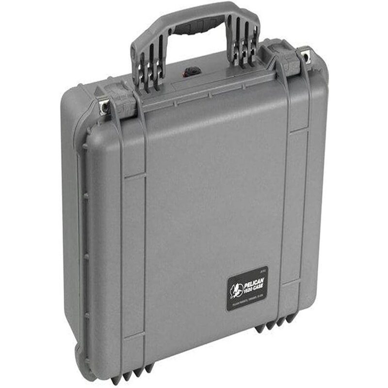 Pelican 1520NF Protector Case Silver No Foam Watertight Crushproof Empty Interior 1520-001-180