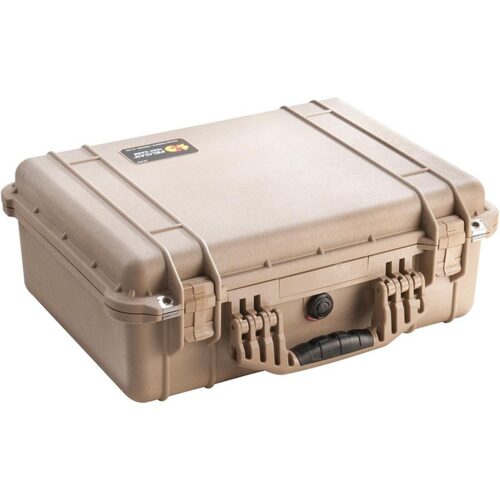 Pelican 1520NF Protector Case Desert Tan No Foam Watertight Crushproof Empty Interior 1520-001-190
