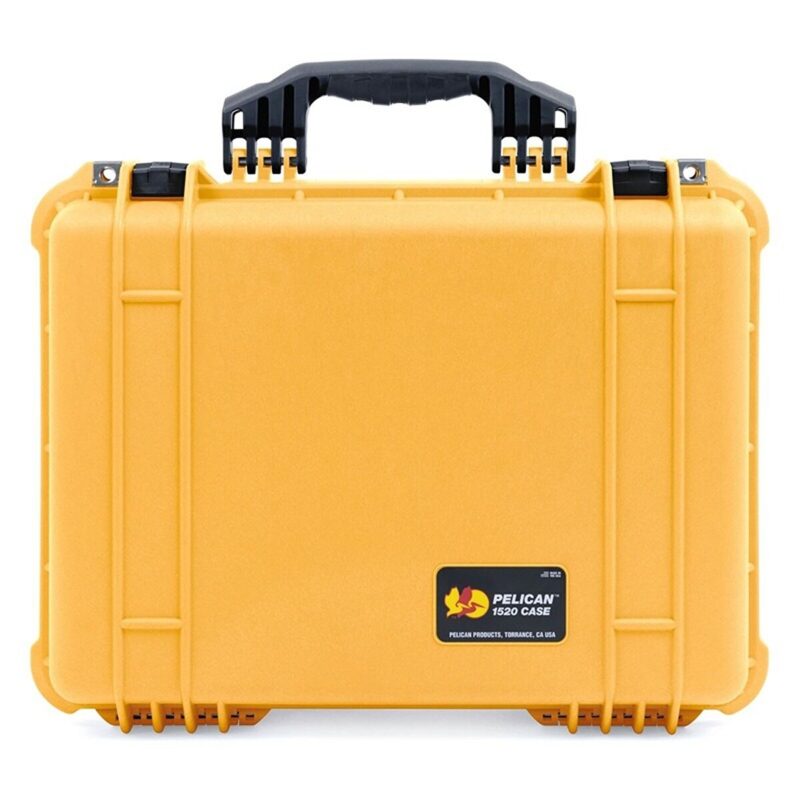 Pelican 1520NF Protector Case Yellow No Foam Watertight Crushproof High Visibility Empty 1520-001-240