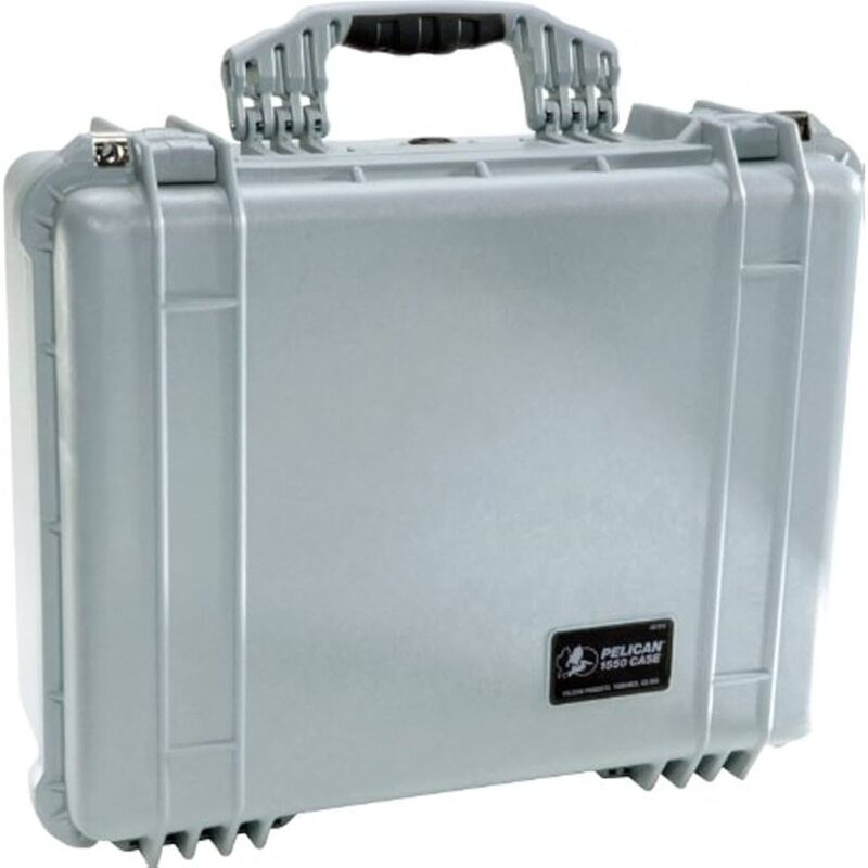 Pelican 1550 Protector Case Silver with Foam Watertight Crushproof Pick N Pluck 1550-000-180