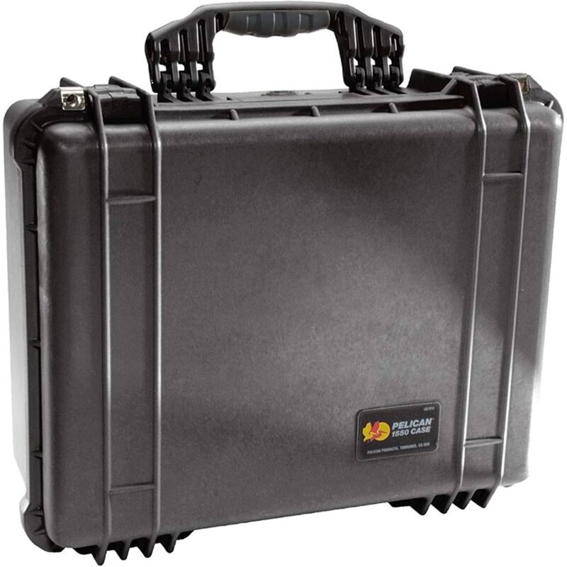 Pelican 1550NF Protector Case Black No Foam Watertight Crushproof Empty Interior 1550-001-110