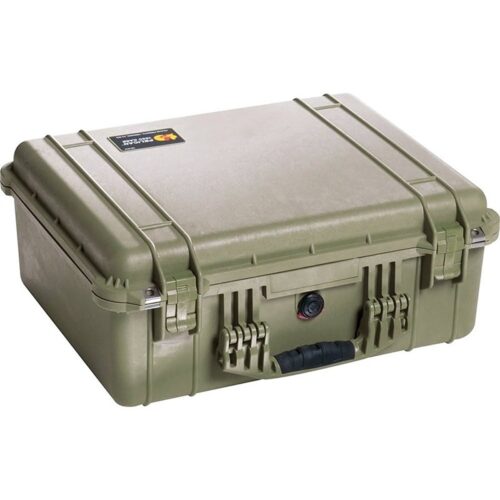 Pelican 1550NF Protector Case OD Green No Foam Watertight Crushproof Empty Interior 1550-001-130