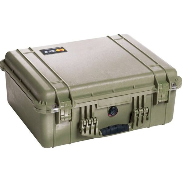 Pelican 1550NF Protector Case OD Green No Foam Watertight Crushproof Empty Interior 1550-001-130