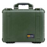 Pelican 1550NF Protector Case OD Green No Foam Watertight Crushproof Empty Interior 1550-001-130