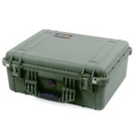 Pelican 1550NF Protector Case OD Green No Foam Watertight Crushproof Empty Interior 1550-001-130