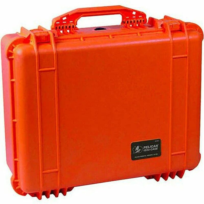 Pelican 1550NF Protector Case Orange No Foam Watertight Crushproof High Visibility Empty 1550-001-150