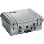 Pelican 1550NF Protector Case Silver No Foam Watertight Crushproof Empty Interior 1550-001-180