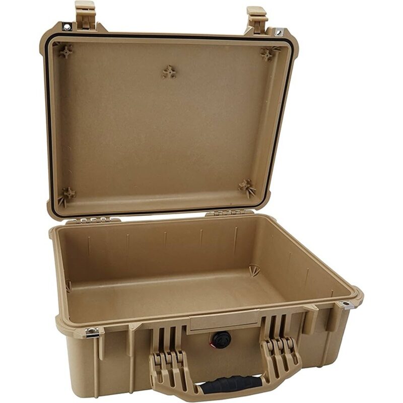 Pelican 1550NF Protector Case Desert Tan No Foam Watertight Crushproof Empty Interior 1550-001-190