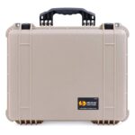 Pelican 1550NF Protector Case Desert Tan No Foam Watertight Crushproof Empty Interior 1550-001-190