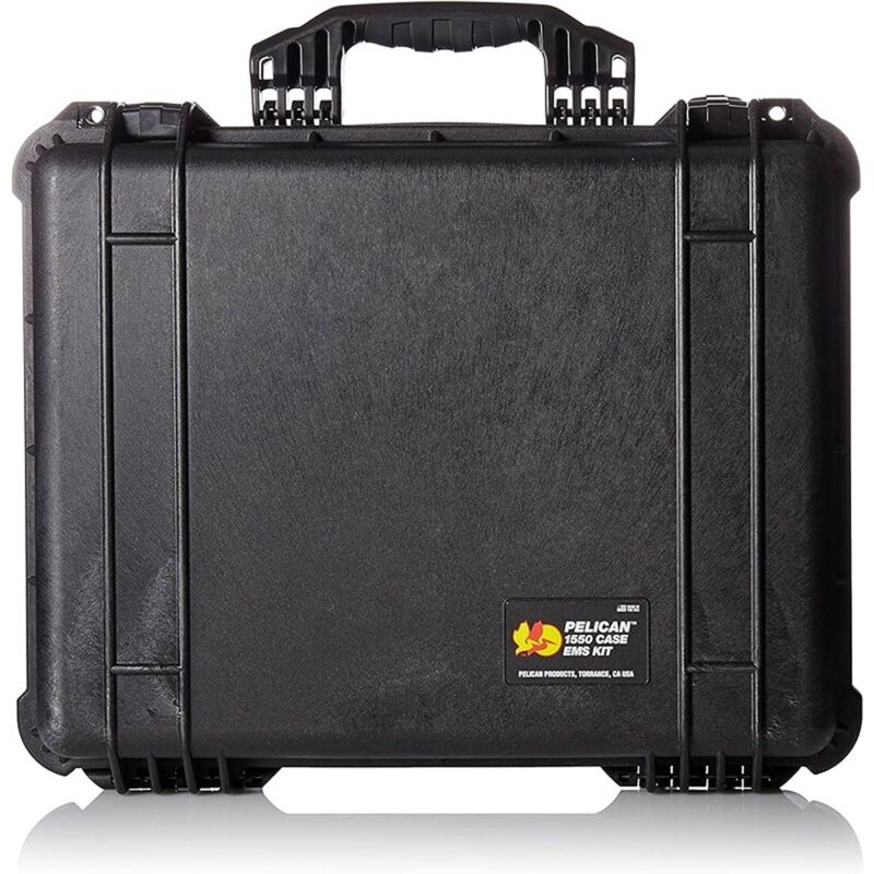 Pelican 1550EMS Medical Case Black with Lid Organizer & Padded Dividers Watertight Crushproof 1550-005-110