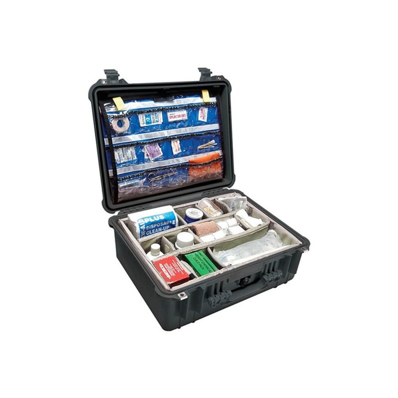 Pelican 1550EMS Medical Case Black with Lid Organizer & Padded Dividers Watertight Crushproof 1550-005-110