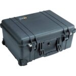 Pelican 1560 Protector Case Black with Foam Watertight Crushproof Rolling Wheels 1560-000-110