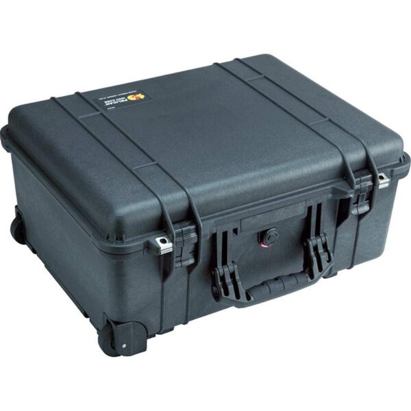Pelican 1560 Protector Case Black with Foam Watertight Crushproof Rolling Wheels 1560-000-110