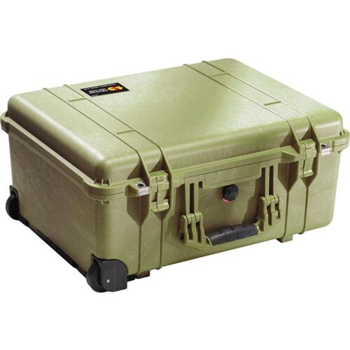 Pelican 1560 Protector Case OD Green with Foam Watertight Crushproof Rolling Wheels 1560-000-130