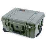 Pelican 1560 Protector Case OD Green with Foam Watertight Crushproof Rolling Wheels 1560-000-130
