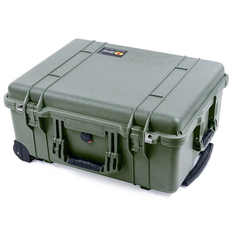 Pelican 1560 Protector Case OD Green with Foam Watertight Crushproof Rolling Wheels 1560-000-130