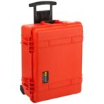 Pelican 1560 Protector Case Orange with Foam Watertight Crushproof Rolling Wheels High Visibility 1560-000-150