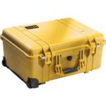 Pelican 1560 Protector Case Yellow with Foam Watertight Crushproof Rolling Wheels High Visibility 1560-000-240