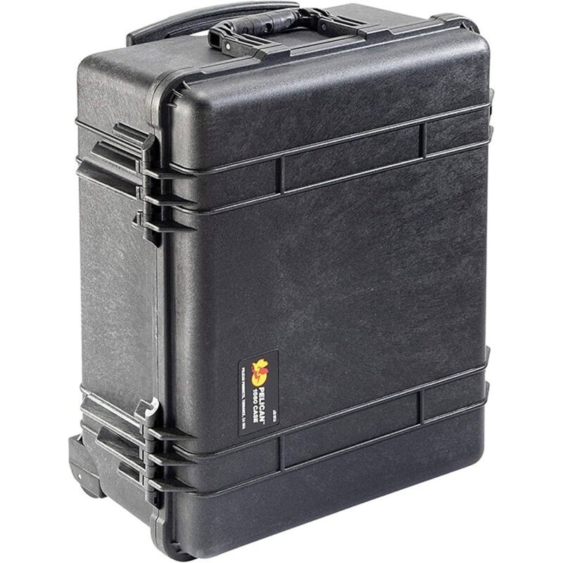 Pelican 1560NF Protector Case No Foam Black - Watertight Crushproof Hard Equipment Case with Wheels & Trolley Handle