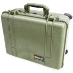 Pelican 1560NF Protector Case No Foam OD Green - Watertight Crushproof Hard Equipment Case with Wheels & Trolley Handle