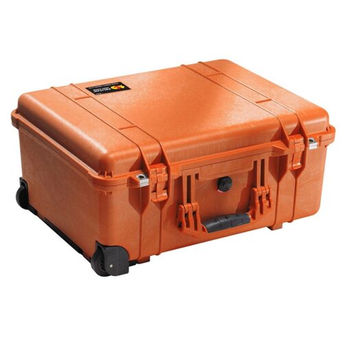 Pelican 1560NF Protector Case No Foam Orange - Watertight Crushproof Hard Equipment Case with Wheels & Trolley Handle