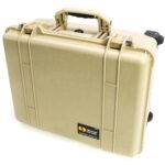 Pelican 1560NF Protector Case No Foam Desert Tan - Watertight Crushproof Hard Equipment Case with Wheels & Trolley Handle