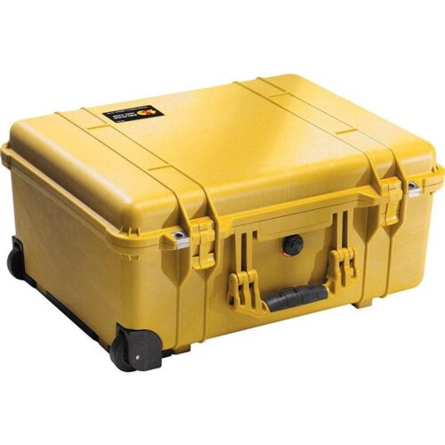 Pelican 1560NF Protector Case No Foam Yellow - Watertight Crushproof Hard Equipment Case with Wheels & Trolley Handle