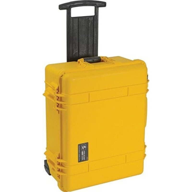 Pelican 1560NF Protector Case No Foam Yellow - Watertight Crushproof Hard Equipment Case with Wheels & Trolley Handle