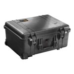 Pelican 1560LFC Protector Laptop Case Black with Foam & Lid Organizer - Watertight Crushproof Hard Carry-On Case with Laptop Sleeve, Wheels & Trolley Handle