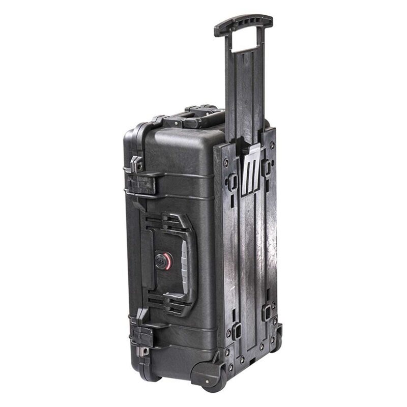 Pelican 1560LFC Protector Laptop Case Black with Foam & Lid Organizer - Watertight Crushproof Hard Carry-On Case with Laptop Sleeve, Wheels & Trolley Handle