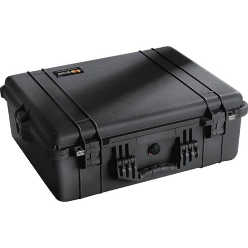 Pelican 1600 Protector Case with Foam Black - Watertight Crushproof Hard Equipment Case with Pick N Pluck Foam & Pressure Valve