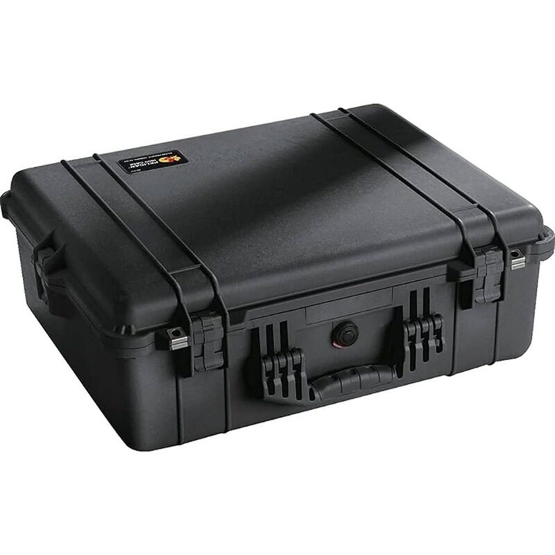 Pelican 1600 Protector Case with Foam Black - Watertight Crushproof Hard Equipment Case with Pick N Pluck Foam & Pressure Valve