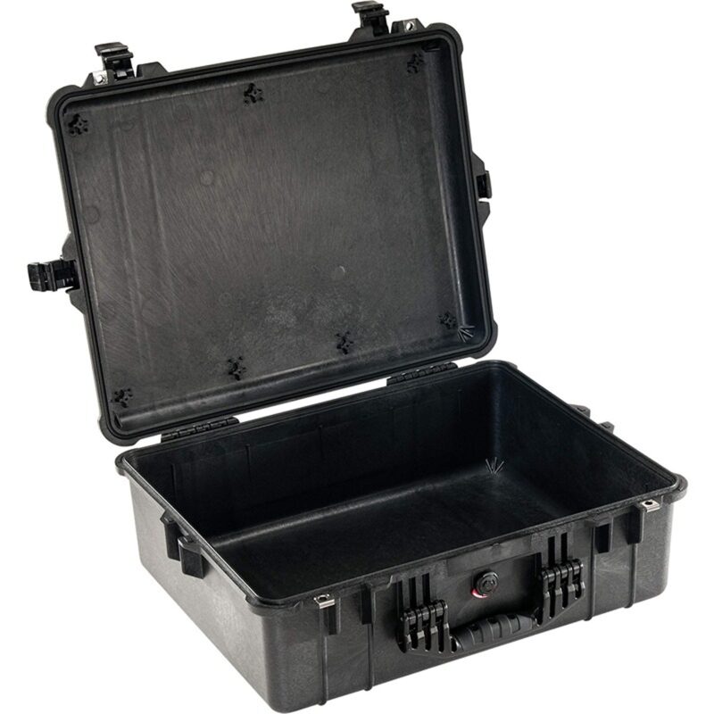 Pelican 1600 Protector Case with Foam Black - Watertight Crushproof Hard Equipment Case with Pick N Pluck Foam & Pressure Valve