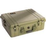 Pelican 1600 Protector Case with Foam OD Green - Watertight Crushproof Hard Equipment Case with Pick N Pluck Foam & Pressure Valve