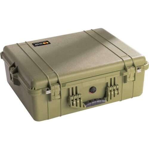 Pelican 1600 Protector Case with Foam OD Green - Watertight Crushproof Hard Equipment Case with Pick N Pluck Foam & Pressure Valve