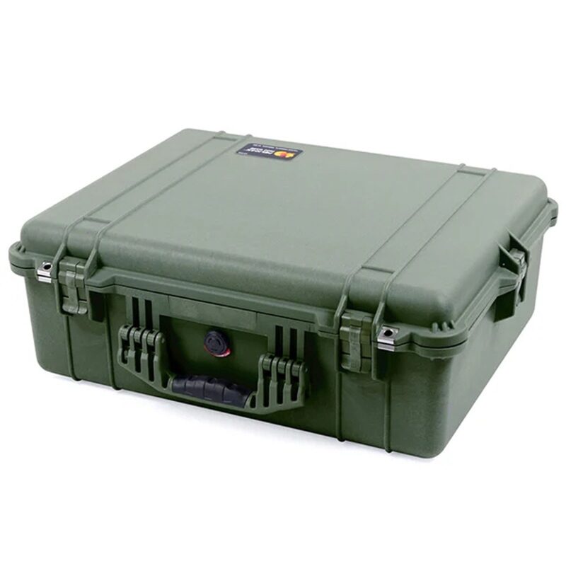 Pelican 1600 Protector Case with Foam OD Green - Watertight Crushproof Hard Equipment Case with Pick N Pluck Foam & Pressure Valve
