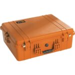 Pelican 1600 Protector Case with Foam Orange - Watertight Crushproof Hard Equipment Case with Pick N Pluck Foam & Pressure Valve