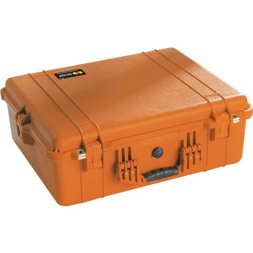 Pelican 1600 Protector Case with Foam Orange - Watertight Crushproof Hard Equipment Case with Pick N Pluck Foam & Pressure Valve
