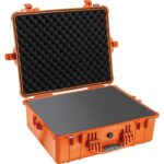 Pelican 1600 Protector Case with Foam Orange - Watertight Crushproof Hard Equipment Case with Pick N Pluck Foam & Pressure Valve