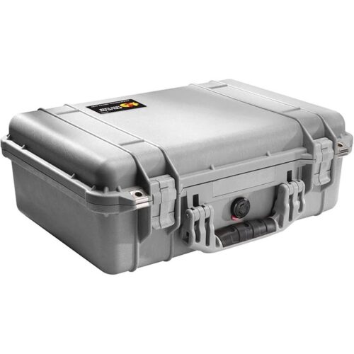 Pelican 1600 Protector Case with Foam Silver - Watertight Crushproof Hard Equipment Case with Pick N Pluck Foam & Pressure Valve
