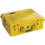 Pelican 1600 Protector Case with Foam Yellow - Watertight Crushproof Hard Equipment Case with Pick N Pluck Foam & Pressure Valve