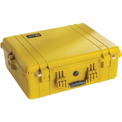 Pelican 1600 Protector Case with Foam Yellow - Watertight Crushproof Hard Equipment Case with Pick N Pluck Foam & Pressure Valve