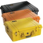 Pelican 1600 Protector Case with Foam Yellow - Watertight Crushproof Hard Equipment Case with Pick N Pluck Foam & Pressure Valve