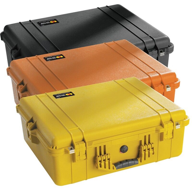 Pelican 1600 Protector Case with Foam Yellow - Watertight Crushproof Hard Equipment Case with Pick N Pluck Foam & Pressure Valve